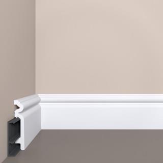 Плинтус XPS Bello Deco (Бэлло Дэко) П-14 (90*19*2000мм) с монтажной планкой, под покраску