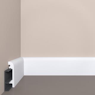 Плинтус XPS Bello Deco (Бэлло Дэко) П-16 (80*19*2000мм) с монтажной планкой, под покраску