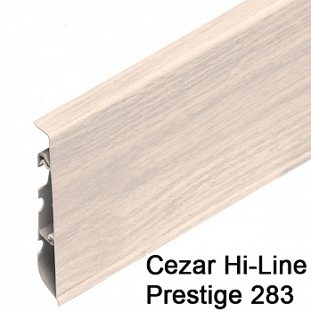 Плинтус Cezar (Цезарь) HI-LINE PRESTIGE 283 (75мм*22мм*2500мм) кабель-канал, мягкий край