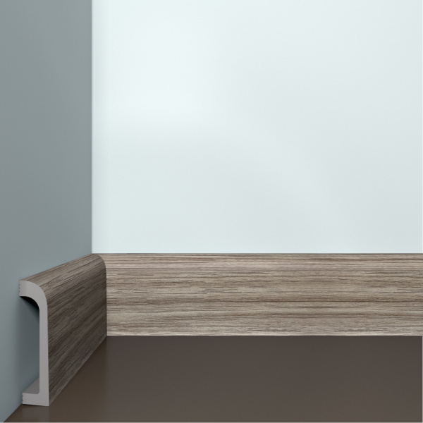 Плинтус ИКСПС Бэлло Дэко/ XPS Bello Deco ПЛ-16 Осветленный Дуб (80*19*2000мм) 