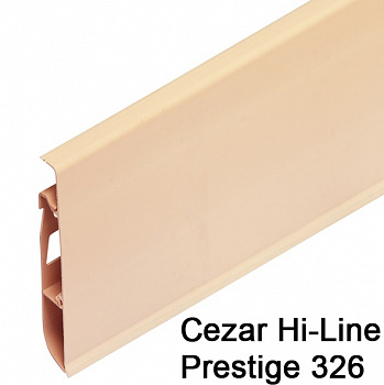 Плинтус Cezar (Цезарь) HI-LINE PRESTIGE 326 (75мм*22мм*2500мм) кабель-канал, мягкий край