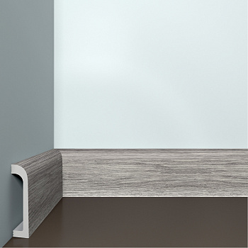Плинтус ИКСПС Бэлло Дэко/ XPS Bello Deco ПЛ-16 Орех Айвори (80*19*2000мм) 