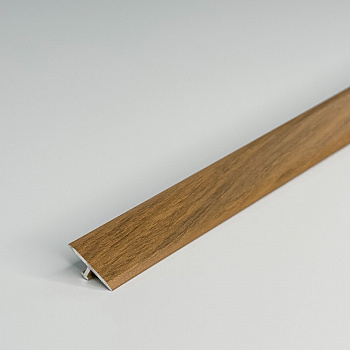 Профиль алюминиевый Homis (Хомис) (клеевой, Т-об.) (кор. ножка 3,5мм) Дуб Натурал. (18мм*0мм*900мм)