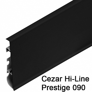 Плинтус Cezar (Цезарь) HI-LINE PRESTIGE 090 (75мм*22мм*2500мм) кабель-канал, мягкий край