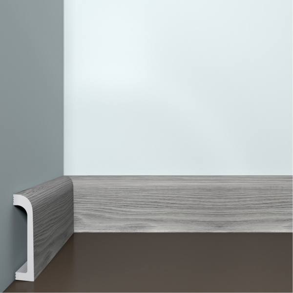 Плинтус ИКСПС Бэлло Дэко/ XPS Bello Deco ПЛ-16 Выбеленный Дуб (80*19*2000мм) 