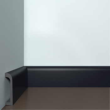 Плинтус ИКСПС Бэлло Дэко/ XPS Bello Deco ПЛ-16 Чёрный Антрацит (80*19*2000мм) 