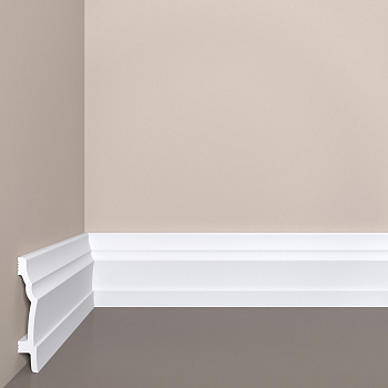 Плинтус XPS Bello Deco (Бэлло Дэко) П-20 (80*14*2000мм) грунтованный, под покраску